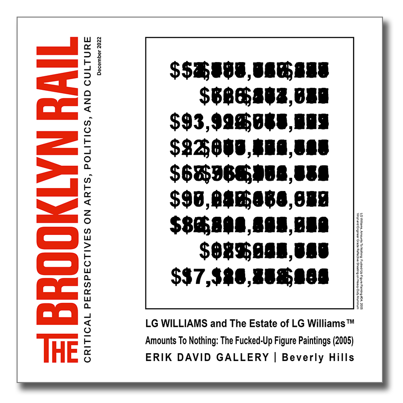 Erik David Gallery & LG Williams Appear in The Brooklyn Rail Magazine (Dec 2022)